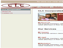 Tablet Screenshot of clclegalplans.com